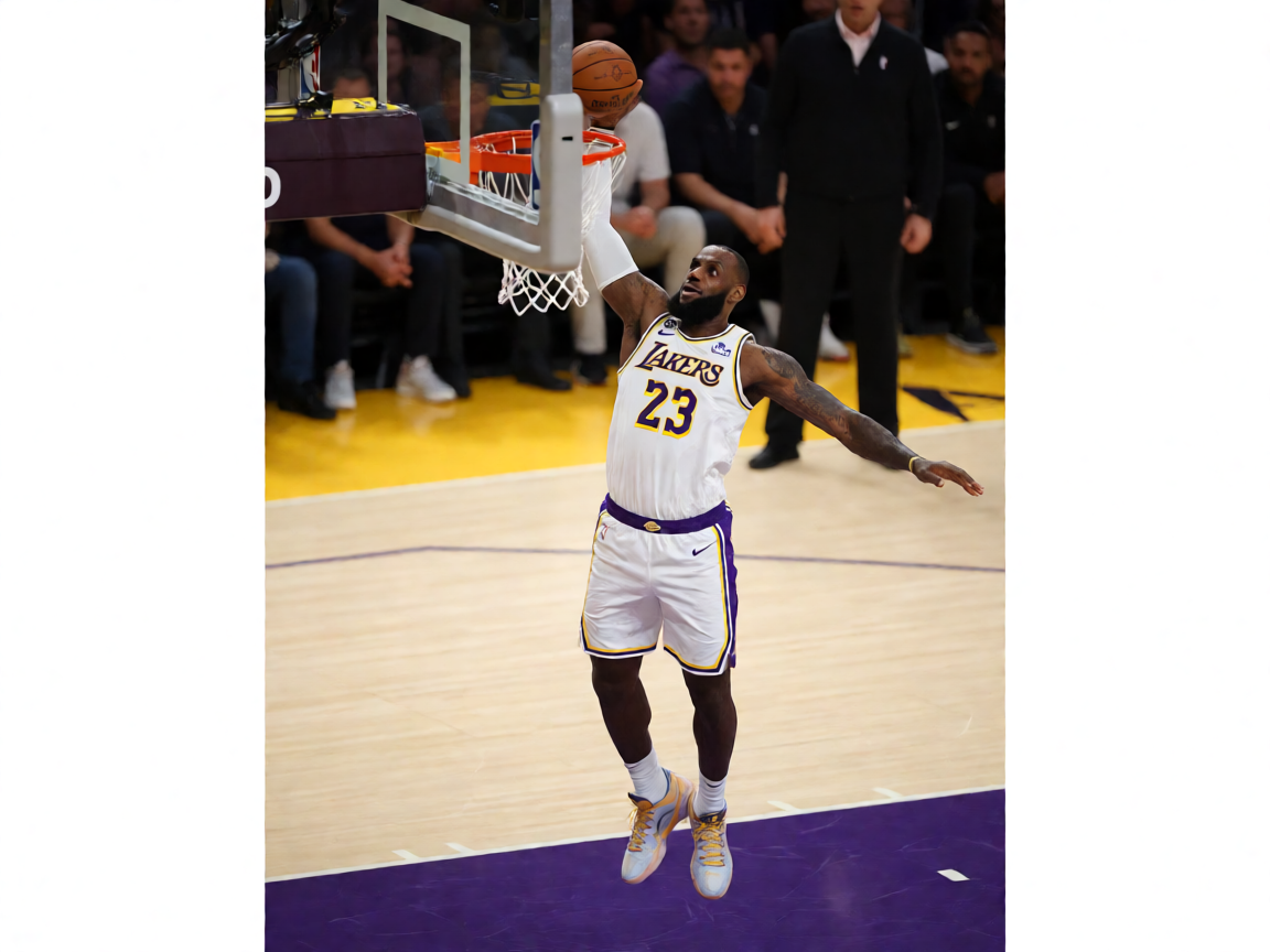 NBA季后赛比赛中球员完成强力扣篮的精彩瞬间
